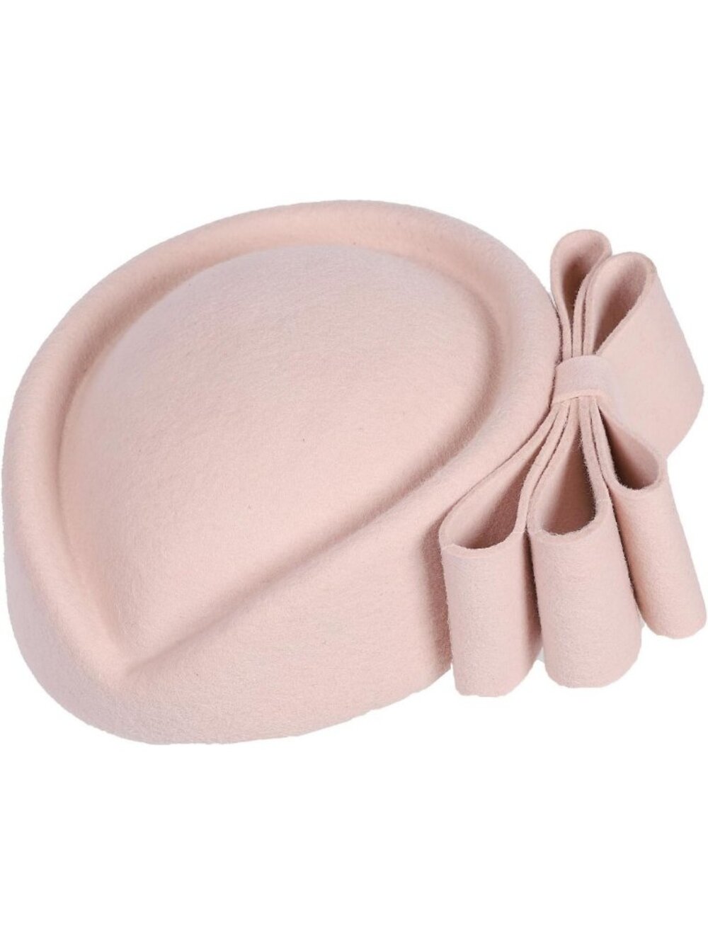 Vintage Wool Pillbox Hat for Women | Elegant Dress Fascinator with Bow | Wedding